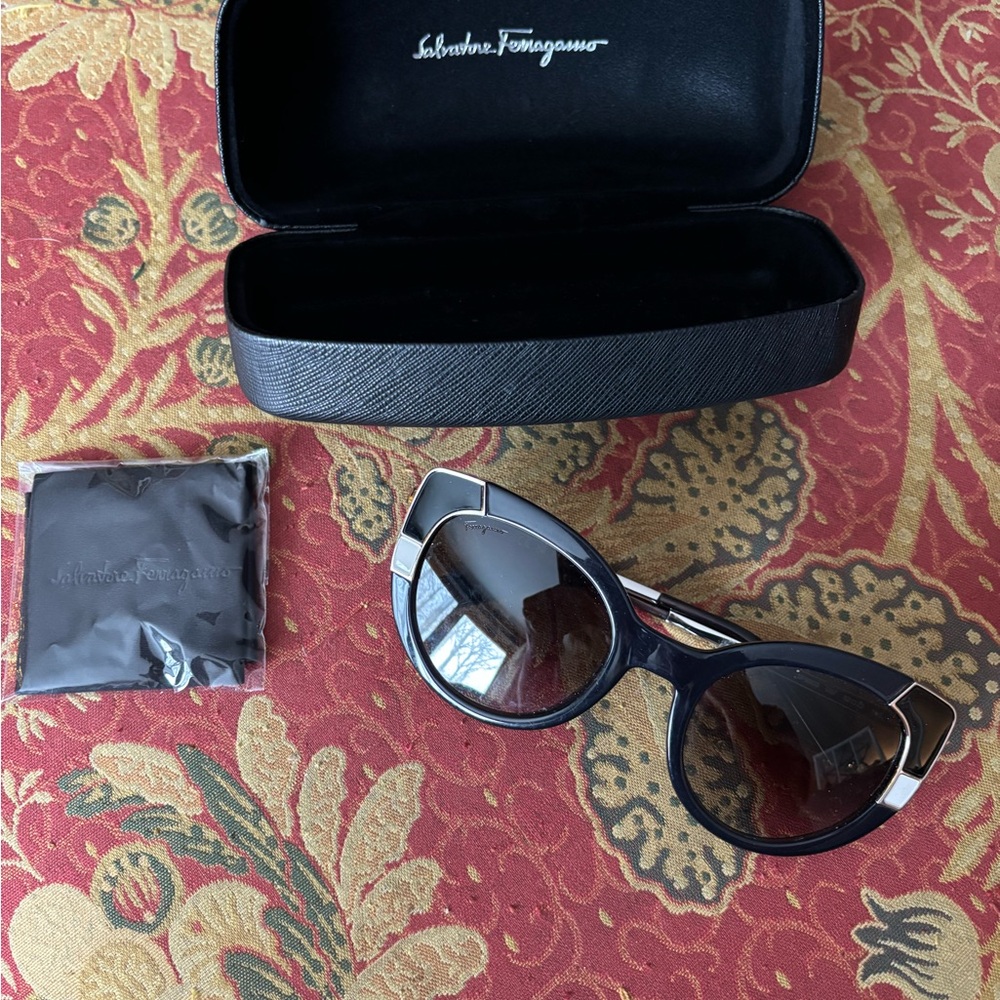 Salvatore Ferragamo Black Sunglasses